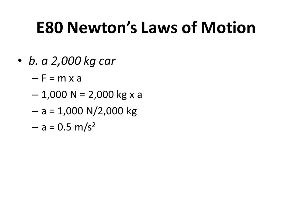 Newton's Second Law - Revisited